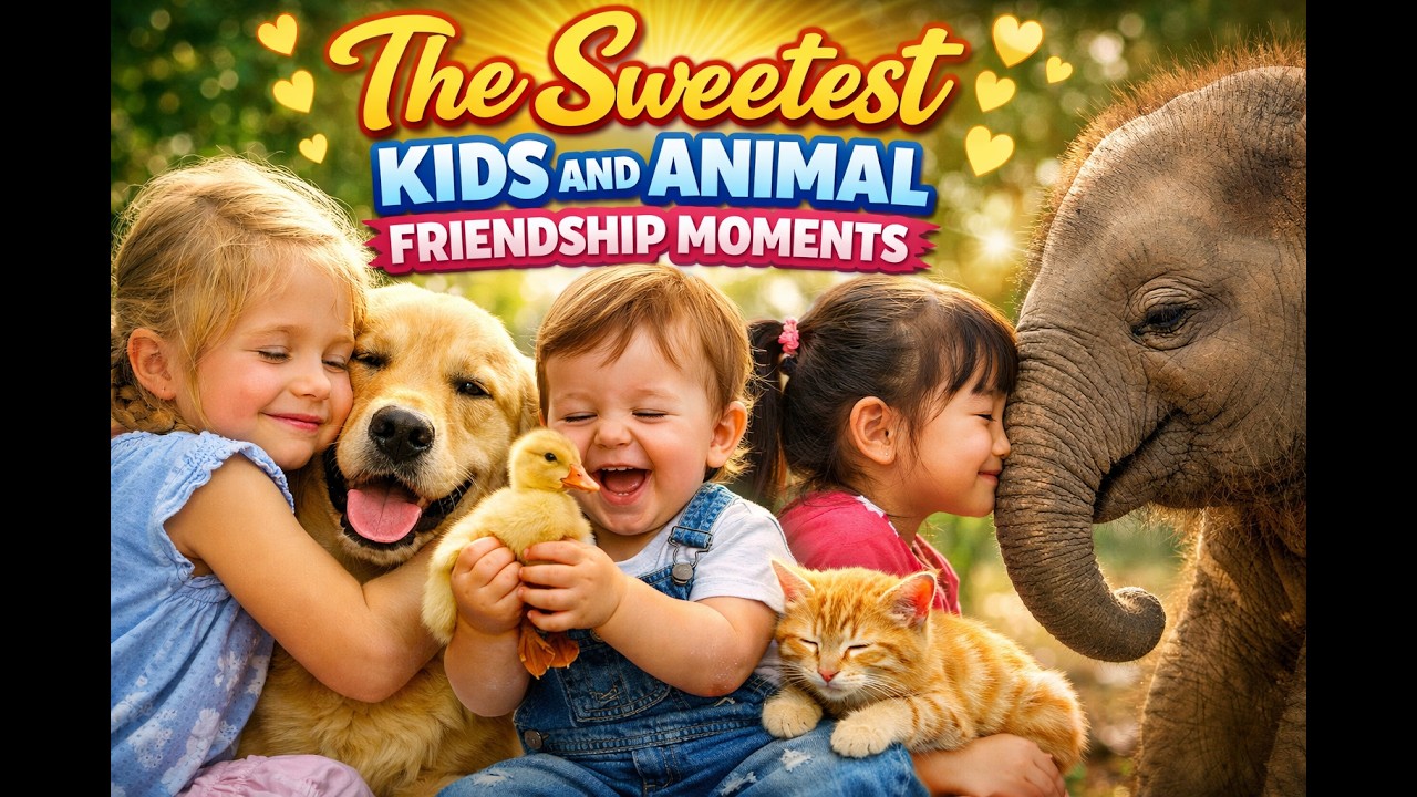 The Sweetest Kids and Animal Friendship Moments #kindness #humanity #animalrescue