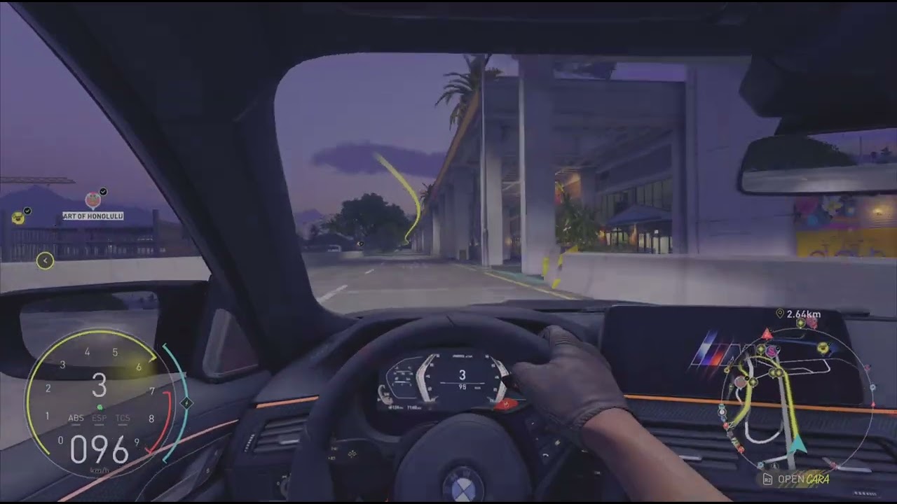 BMW M5 drive through the city