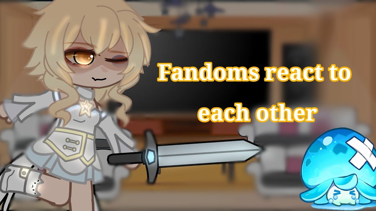 |Fandoms react to Each Other| Lumine |part 1/?| gacha club reaction video| genshin impact|