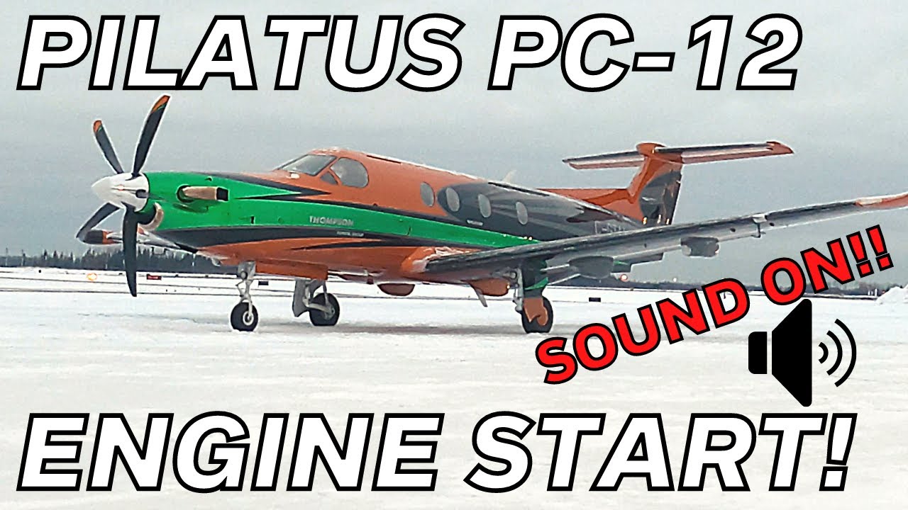 Pilatus PC12 Engine Start | SOUND ON! | Pt6 Engine Start Turboprop Turbine Power!