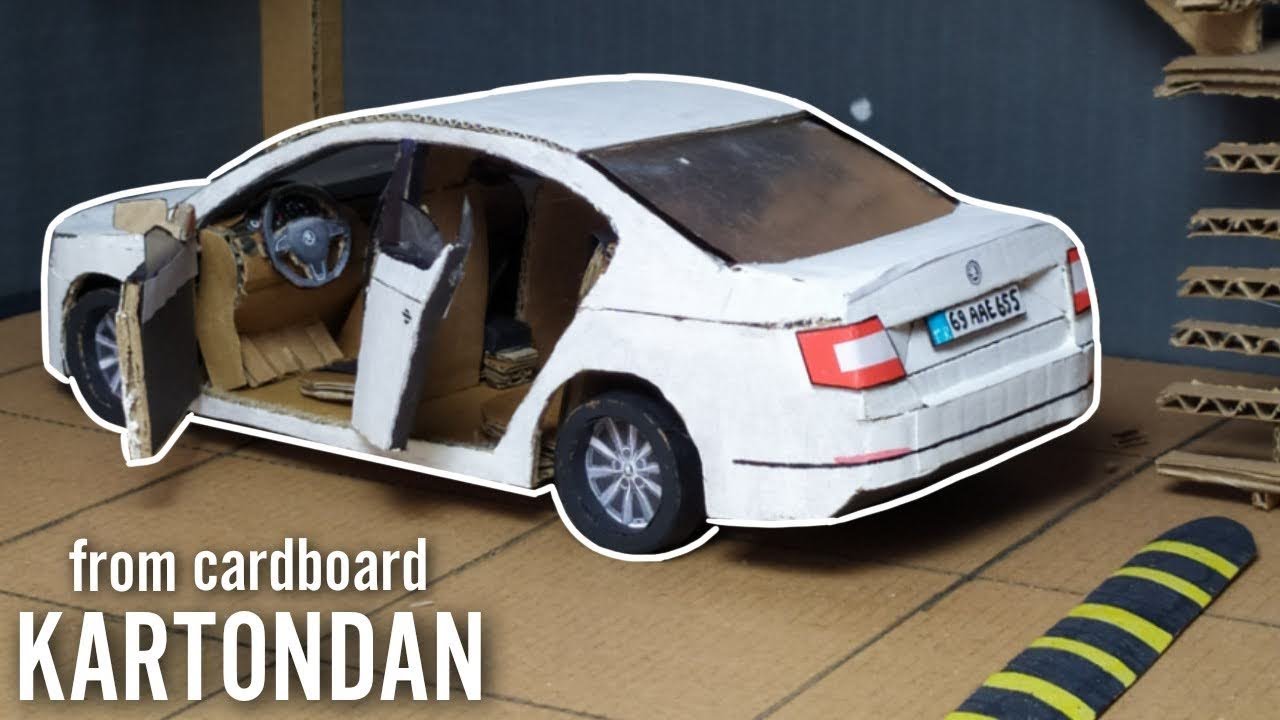 kartondan Araba Yapımı ! Skoda Octavia /maket araba yapımı /how to make car from cardboard / diecast