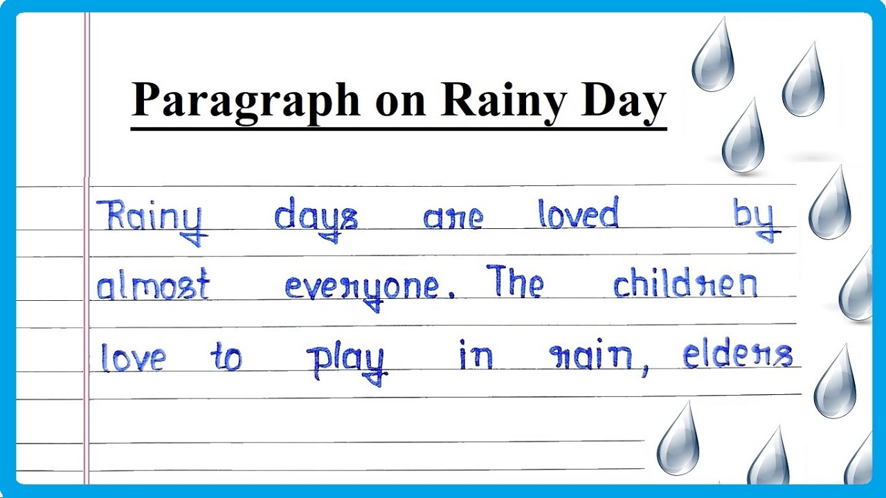 Paragraph on Rainy Day in English | Rainy Day Paragraph | Rainy Day