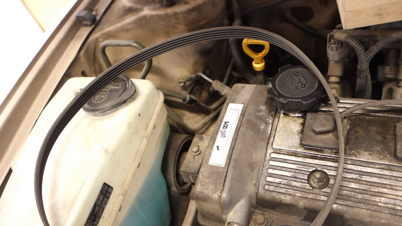 How to replace drive belt Toyota Avensis. Years 1998 to 2003. 7A-FE engine