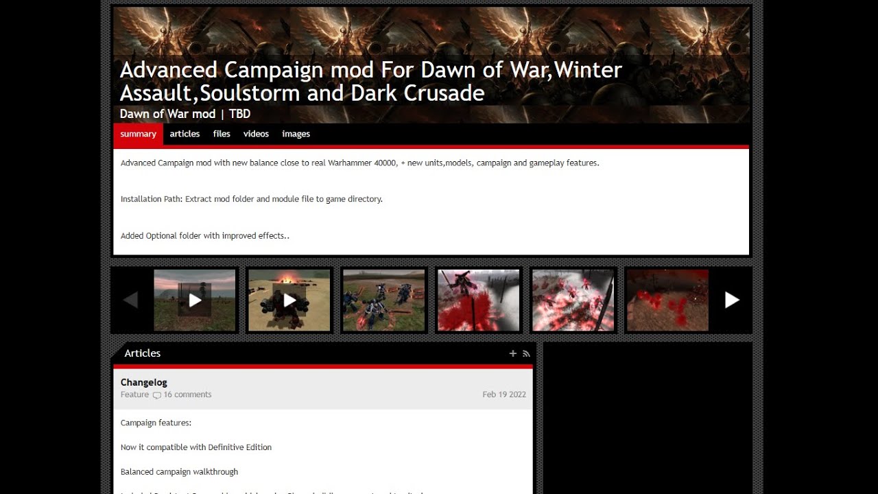 Руководство по установке модов для Dawn of War 2025 от Magicman Scott40k. Это для @jimspartan.