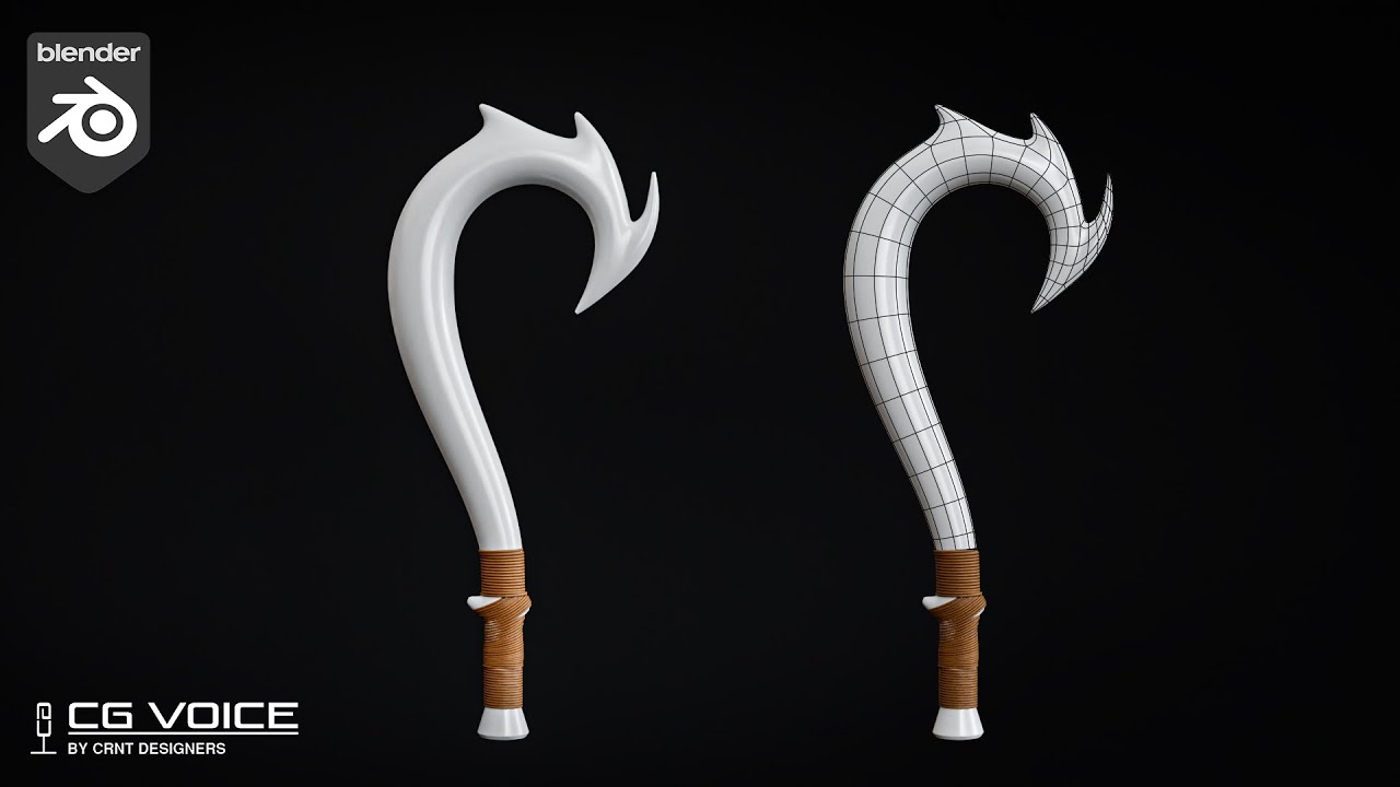 Hook Weapon modeling in blender _ blender modeling