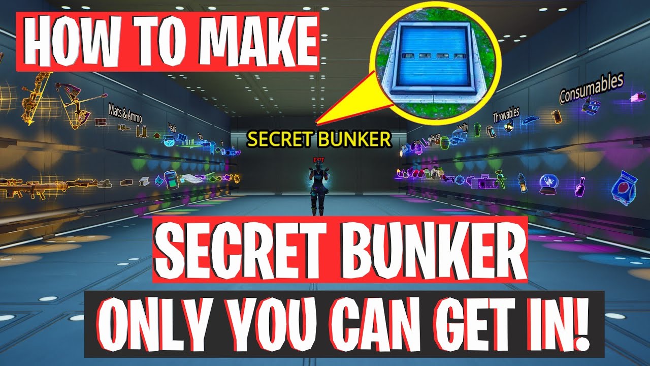 How To Make A SECRET BUNKER In Fortnite Creative!