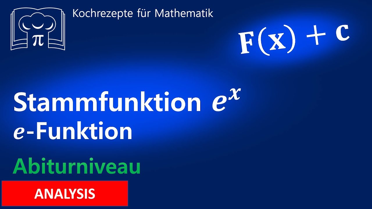 Stammfunktion e Funktion bestimmen - Exponentialfunktion integrieren