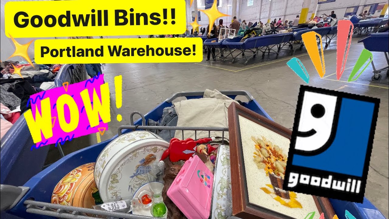 Let’s Go To Goodwill Bins! The Biggest Portland Goodwill Outlet! Thrift With Me For Resale! +HAUL!