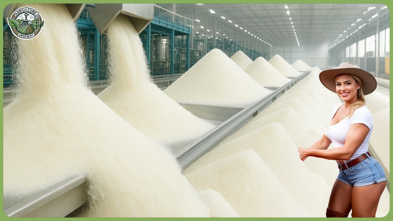 How Sugar Is Made - Massive Million Tons of Sugar Processing In Factory
