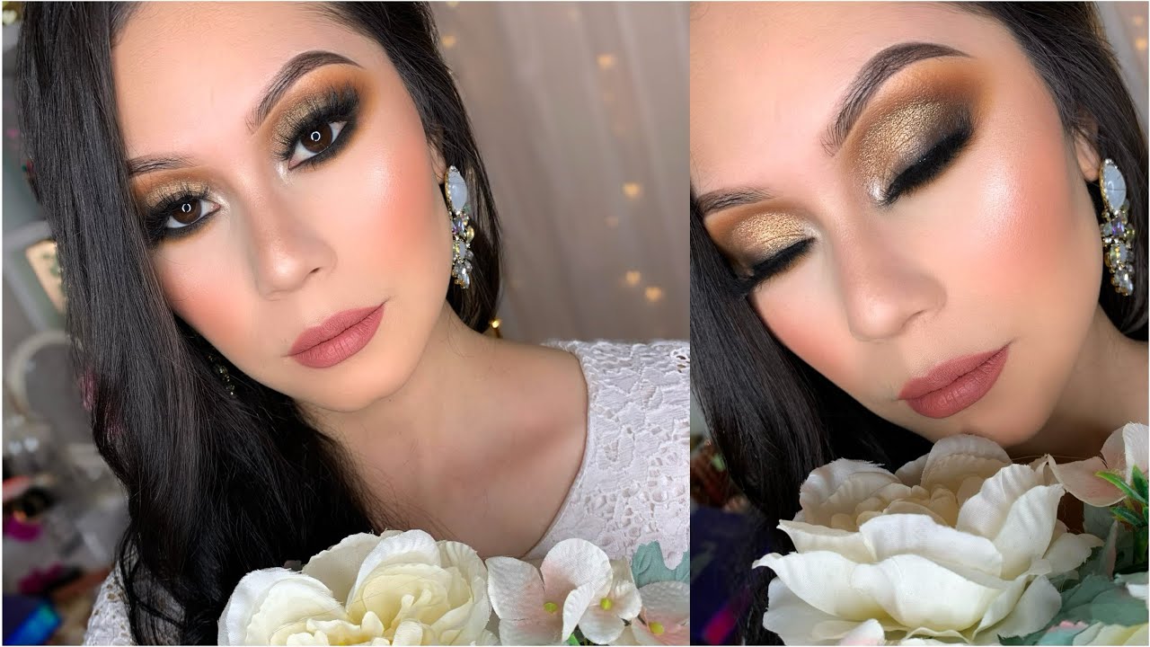 MAQUILLAJE DE NOVIA AHUMADO MARRON