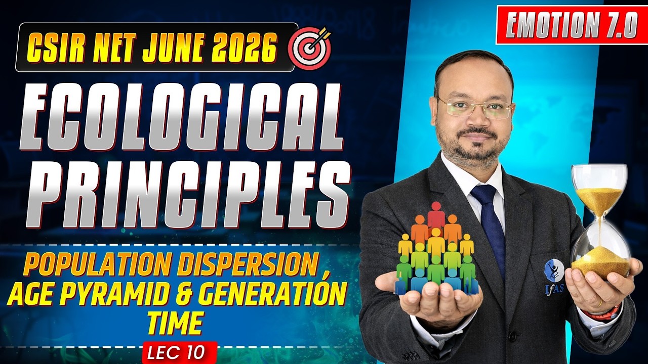 Population Dispersion, Age Pyramid & Generation Time | Ecological Principles | CSIR NET June 2026