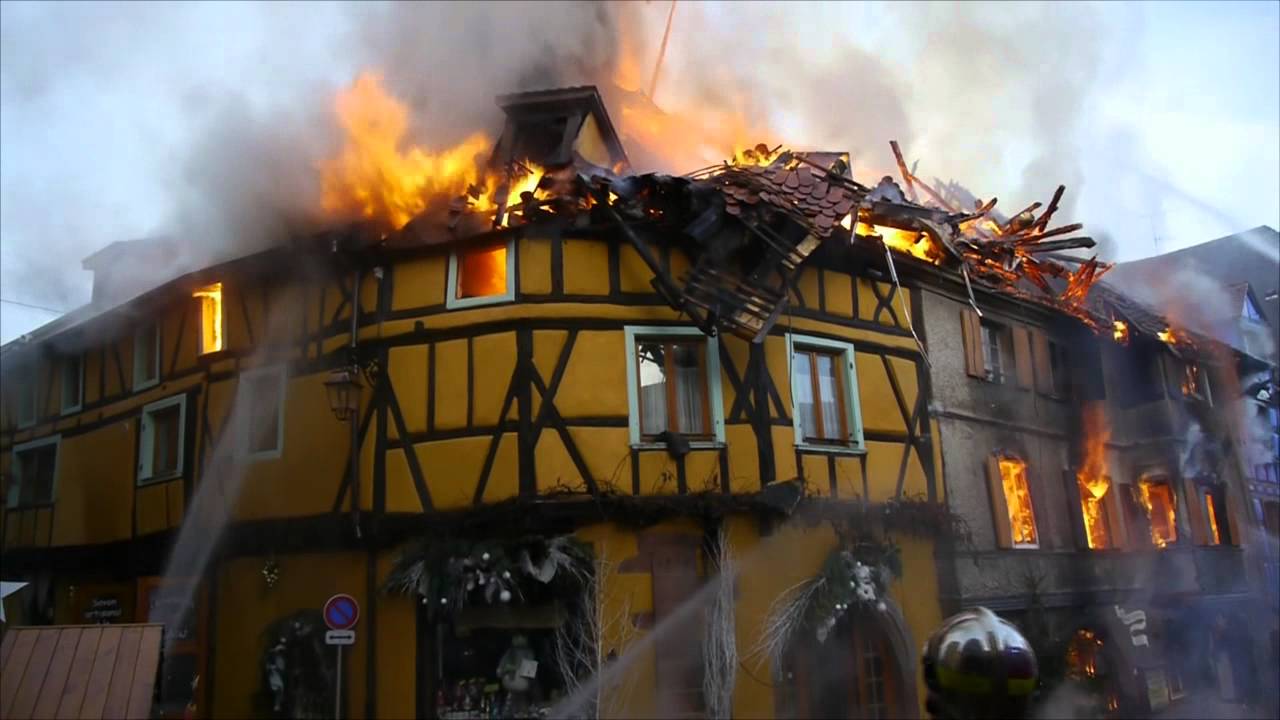 Feu de maison à Riquewihr