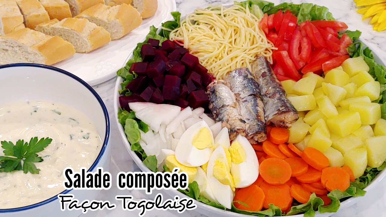 Salade De Spaghetti 🇹🇬|| Salade Composée Façon Togolaise || Togolese Spaghetti Salad
