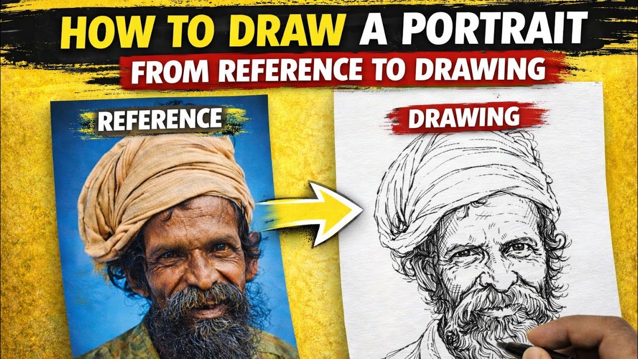 How to draw a portrait step by step Tutorial art 🎨 #art #artist #drawing #artwork 