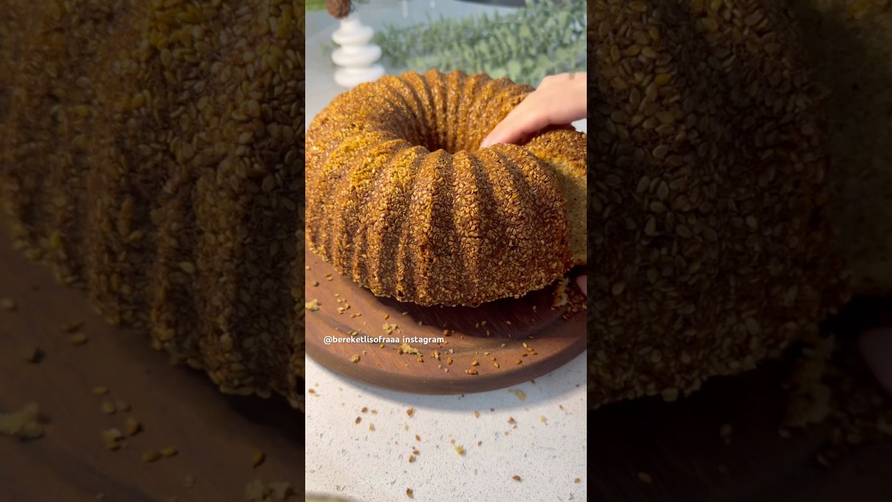 Dev gibi kabaran tahinli kek /Giant Fluffy Tahini Cake 