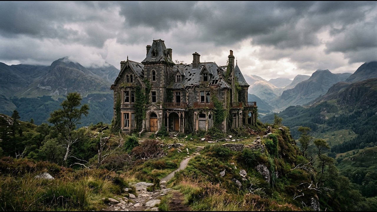 Abandoned Mansion on a Mountain Restored to Perfection (AI Build)