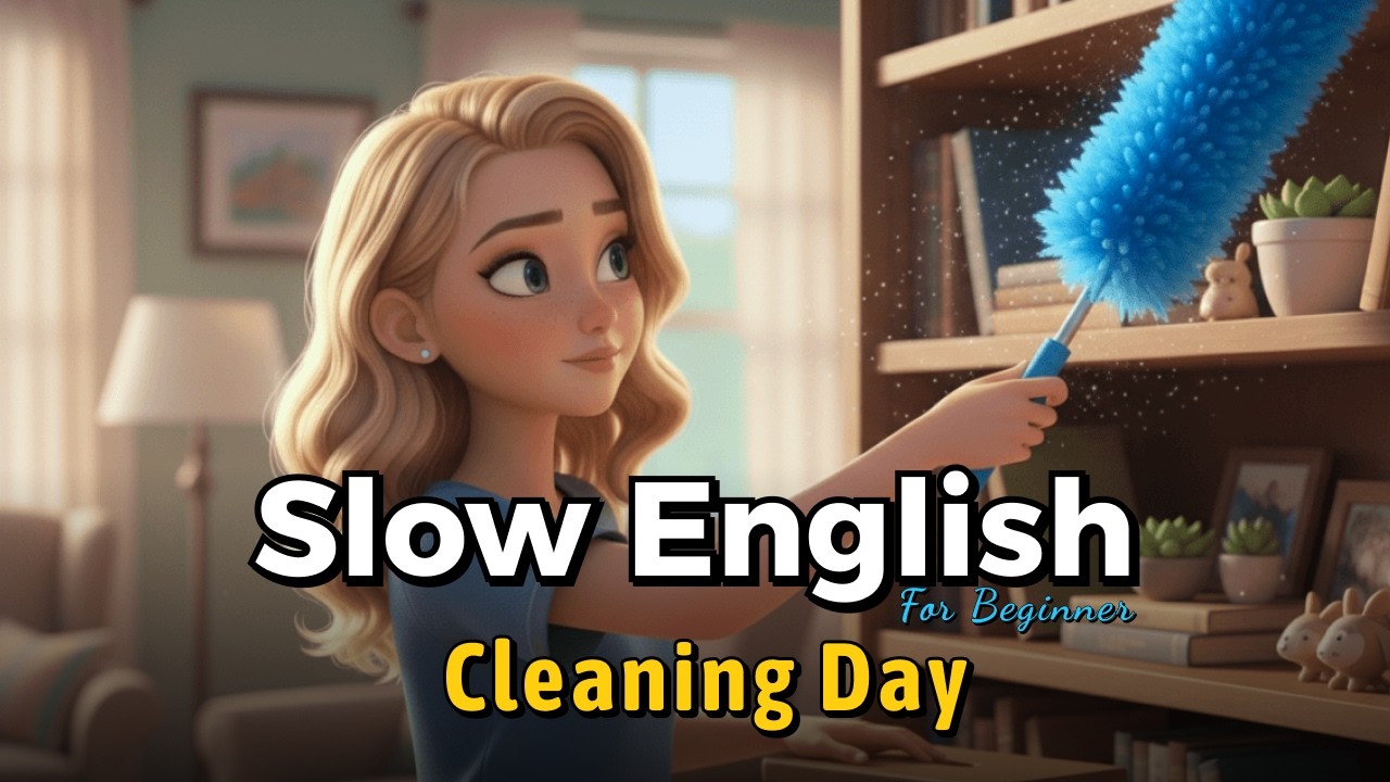 🧹 Cleaning Day  🎧 Easy English Listening & Speaking Practice