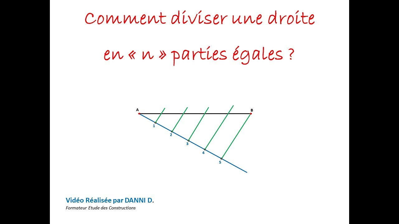 Comment diviser une droite en 