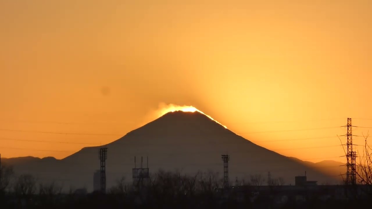 2026年1月12日　流山市からのダイアモンド富士　令和8年1月12日    2026 01 12 163102