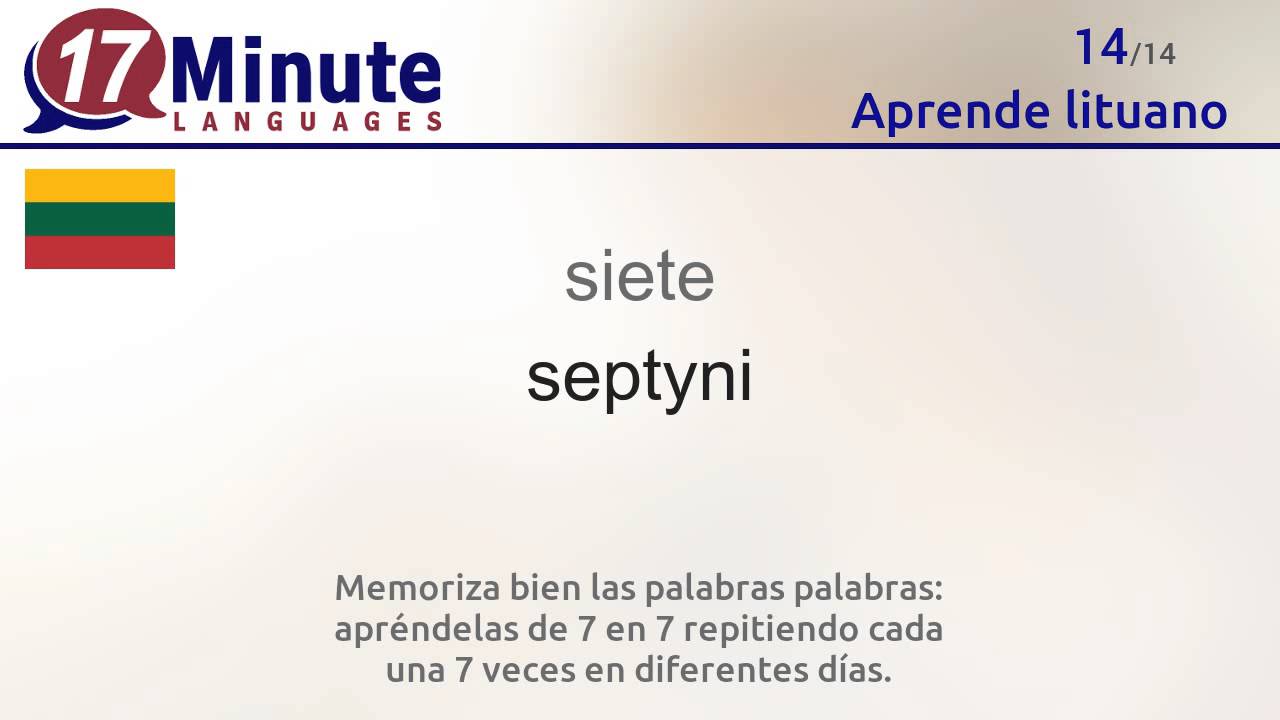 Aprende lituano de forma gratuita con nuestro nuevo formato en vídeo.