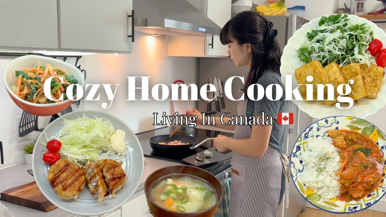 [Vlog] Living in Canada 🇨🇦 | Cooking Japanese food at home 🏠 | Easy & healthy meals ✨
