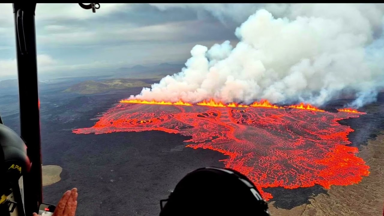 12th Eruption on Reykjanes started! Erupting Fissure extended to 1.5 km! 16.07.25