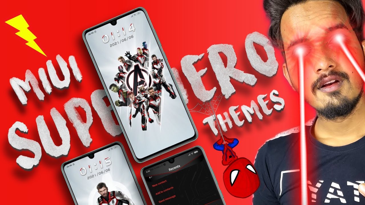 MIUI Cool SUPERHERO Themes l Best miui 12 themes l Miui themes 2021