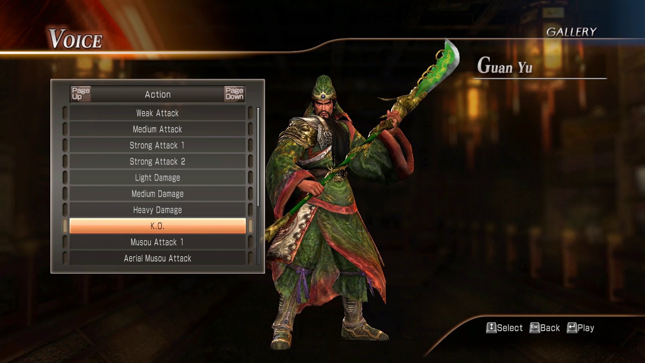 Dynasty Warriors 8 - Death Voice Compilation (Japanese)