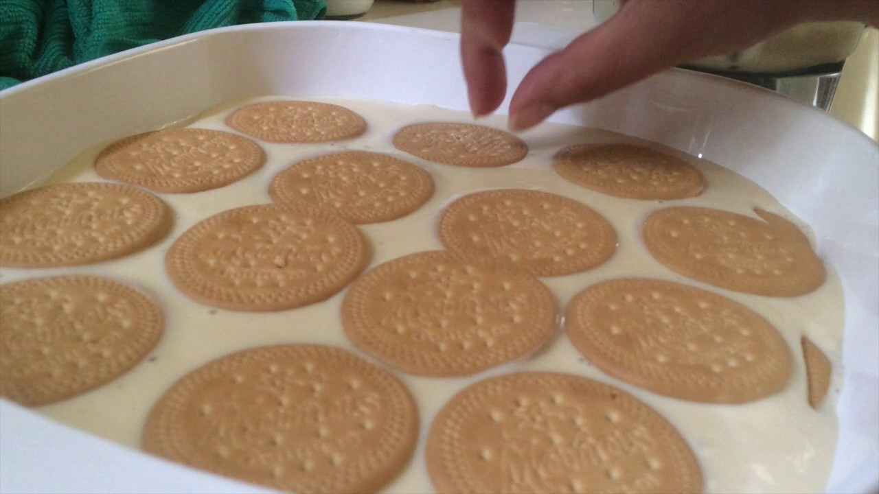 POSTRE FRIO -DE DURAZNO Y GALLETAS MARIA