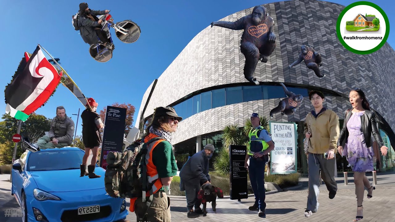 4K New Zealand - Christchurch City Walking Tour