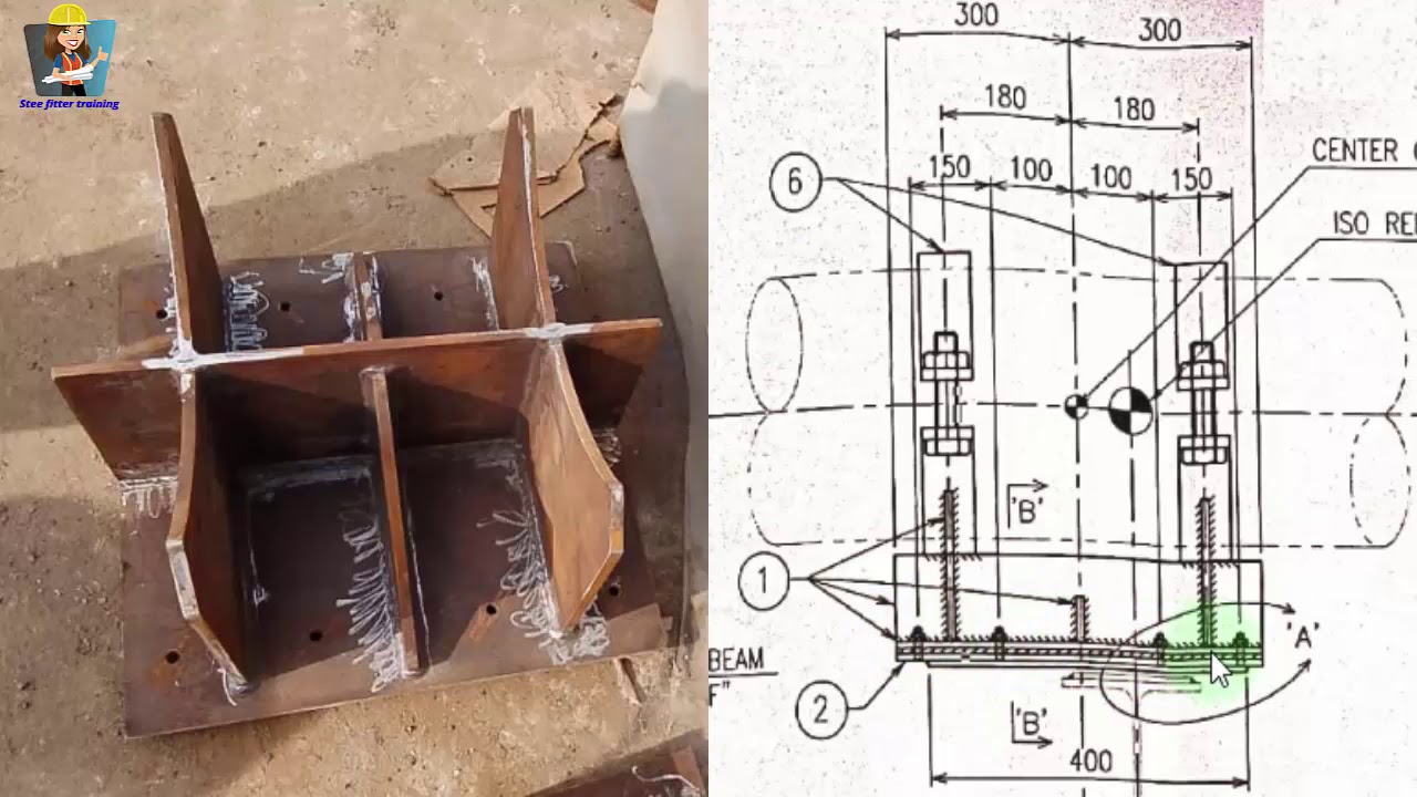 pipe support details drawing basic information Hindi
