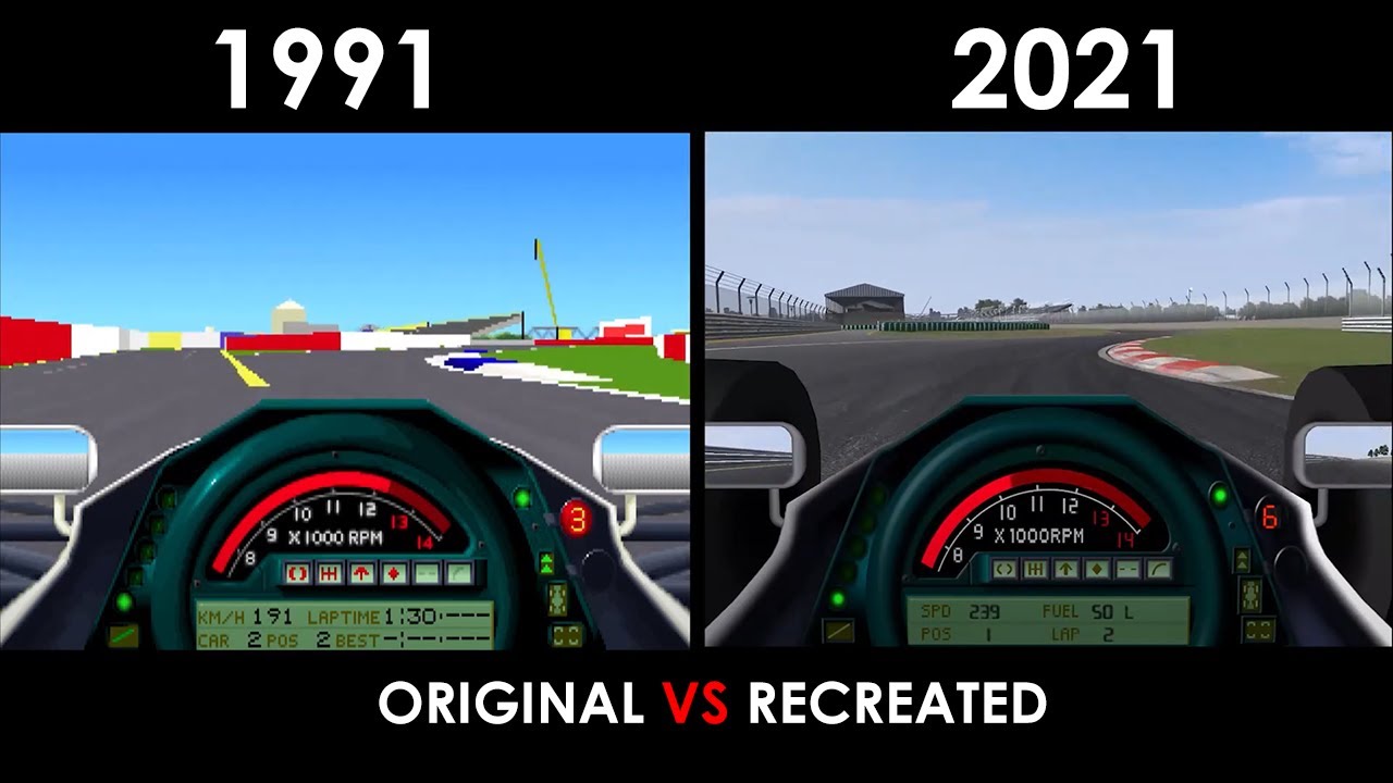 F1GP Game Recreated in 2021 - Comparision - Grand Prix Evolution