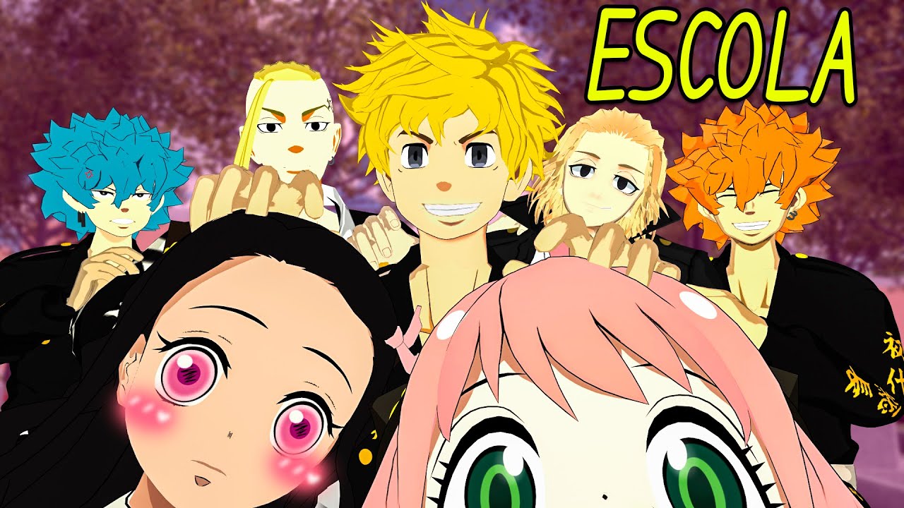 🥰 tokyo revengers na escola com nezuko e Anya - tokyo revengers vr