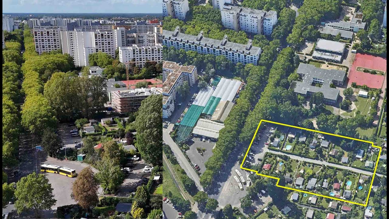 Abrissstart an der Gartenkolonie am Wilhelmsruher Damm