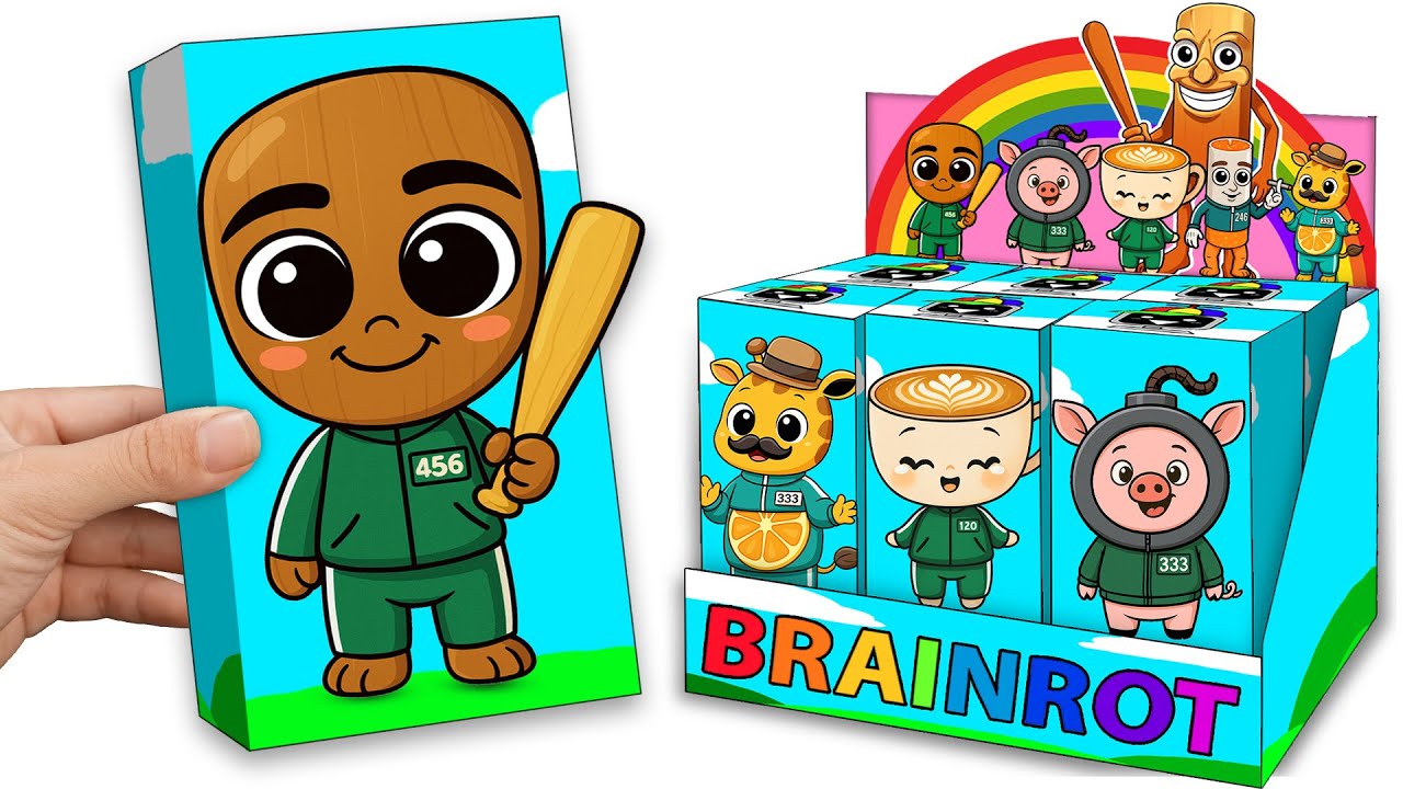 UNBOXING BRAINROT: SQUID GAME 3 MYSTERY BOX | Tung Tung Tung Sahur Player Blind Box 💖Paper DIY💖