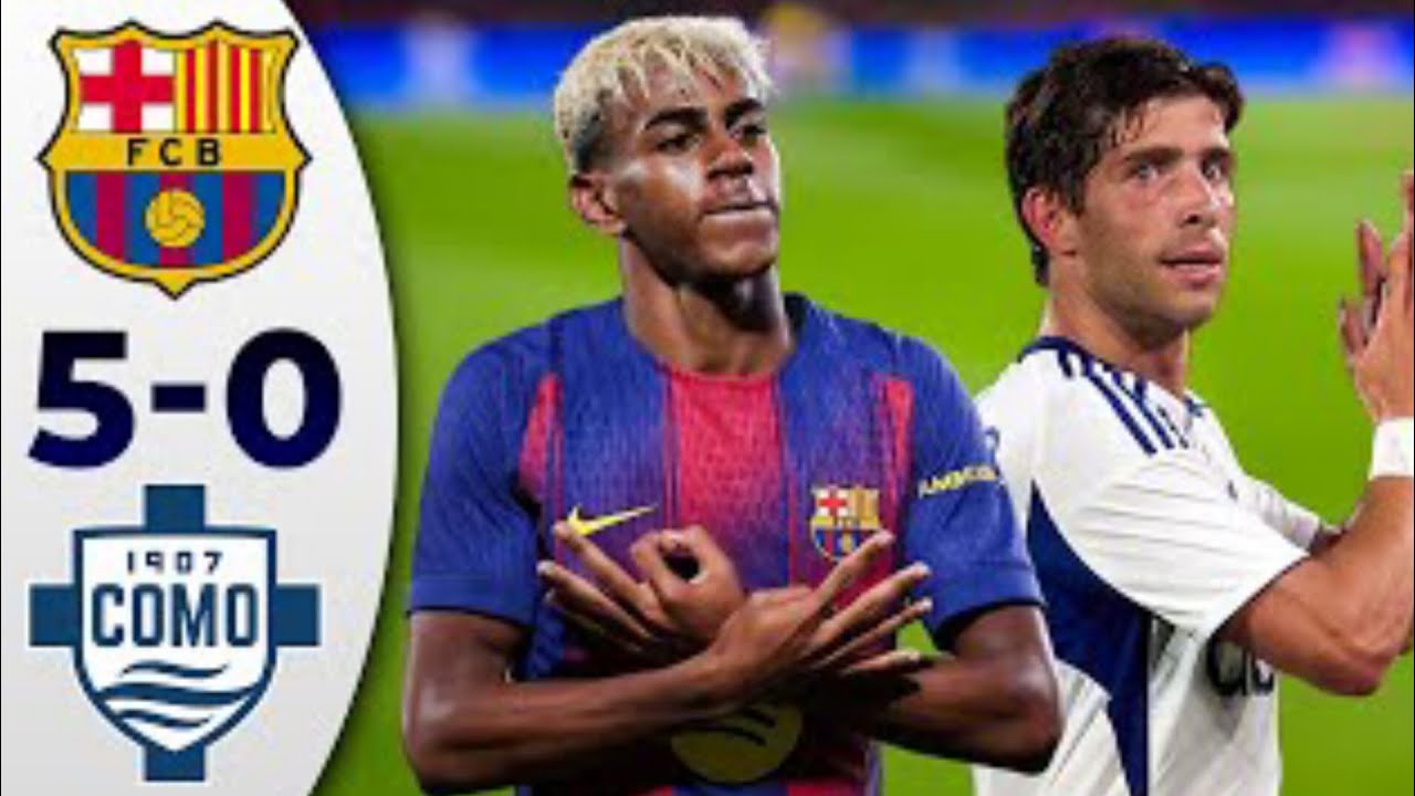 Barcelona vs como1907 | full match highlights 