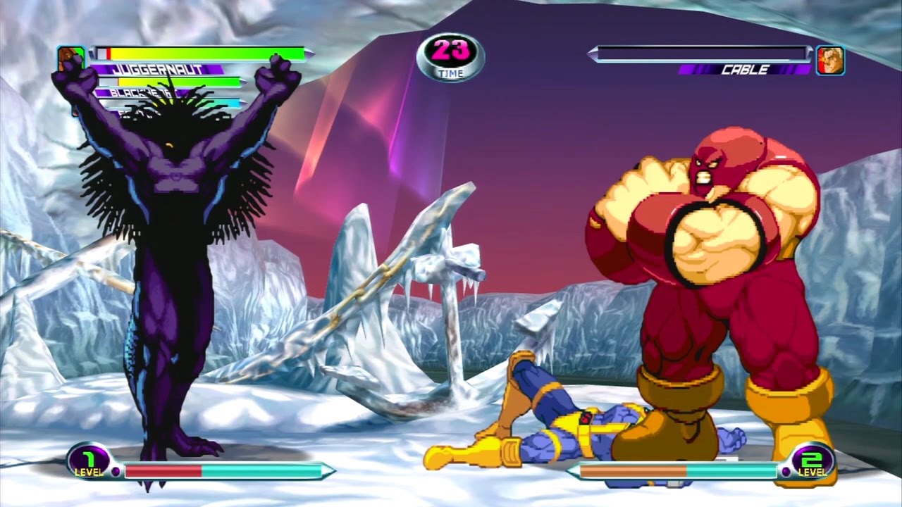 Marvel VS Capcom 2 — Сентинел/Джаггернаут/Блэкхарт — прохождение на уровне сложности «Эксперт»