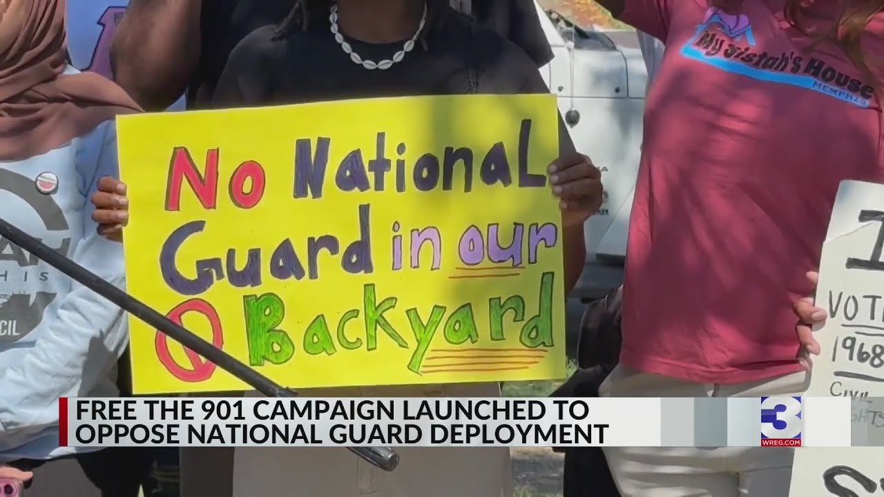 ‘Free 901 Protest’ voices opinion against National Guard in Memphis
