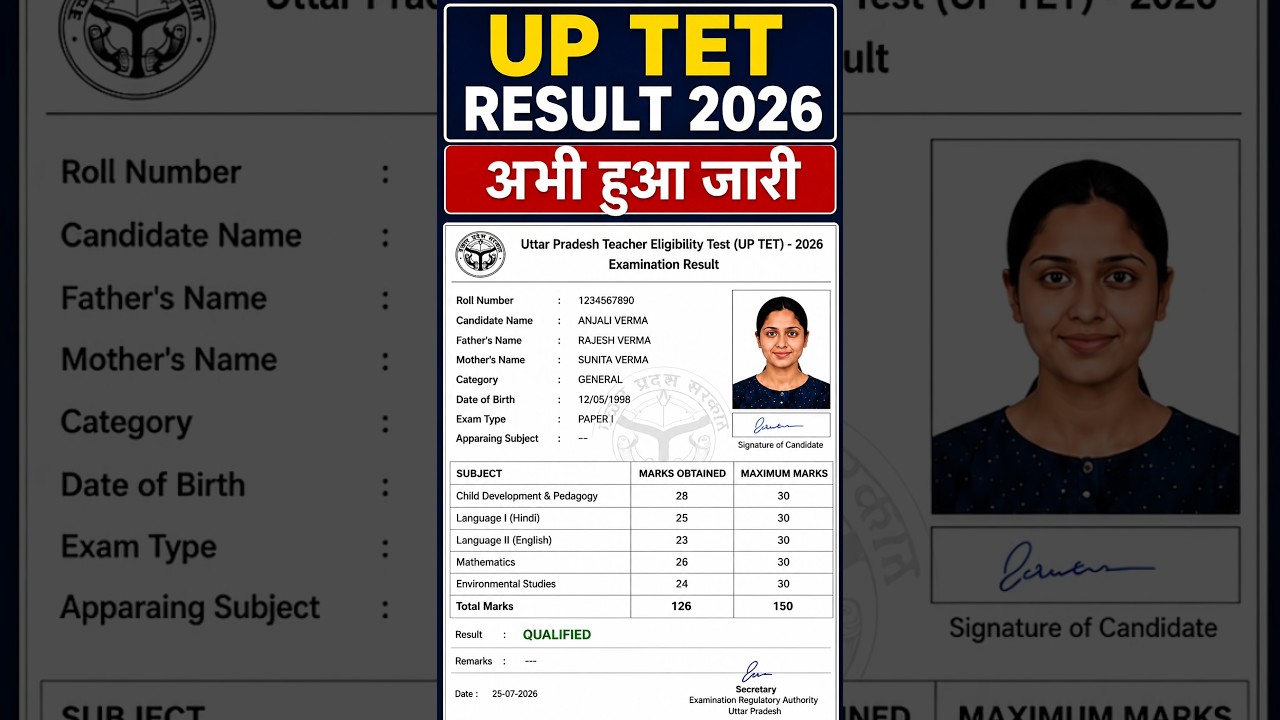 UPTET Result 2026 OUT 🚨 Link Active | तुरंत चेक करें #UPTET2026 #UPTETResult #UPTETResult2026 #UP