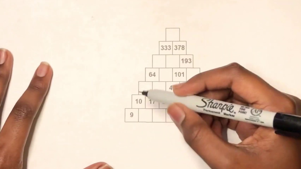 How to Solve a Number Pyramid