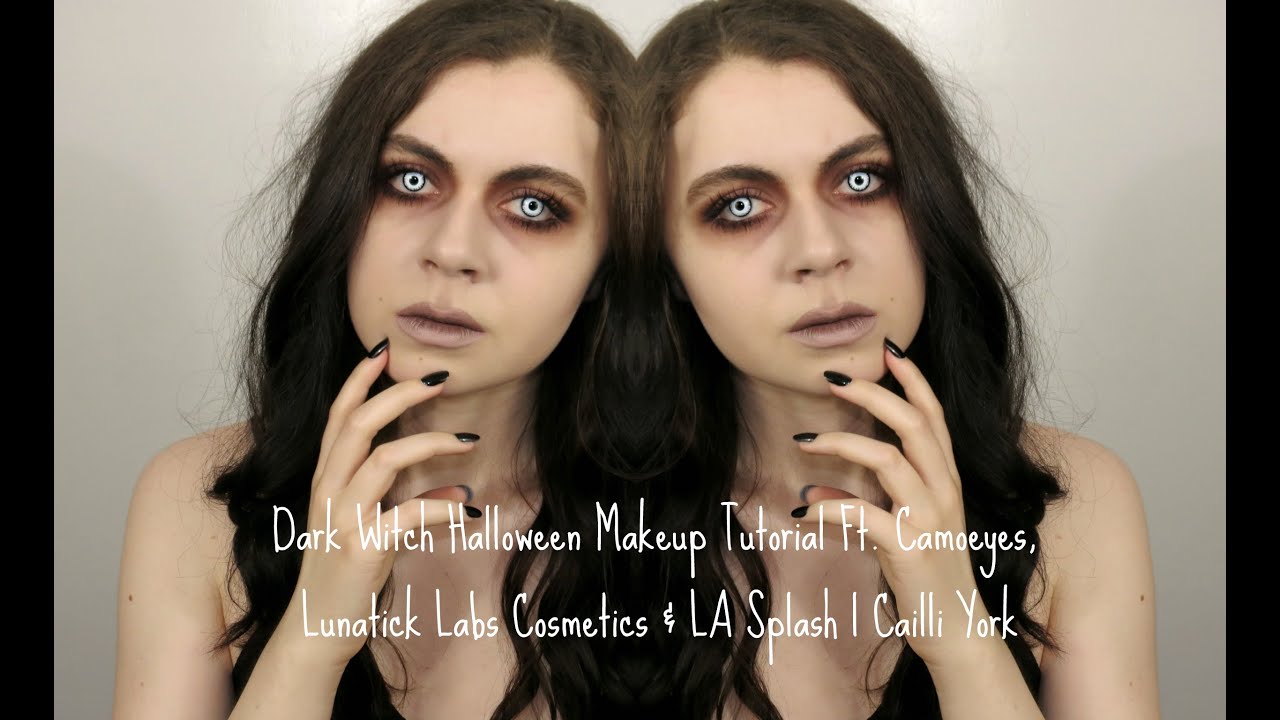 Dark Witch Halloween Makeup Tutorial Ft. Camoeyes, Lunatick Labs Cosmetics & LA Splash | Cailli York