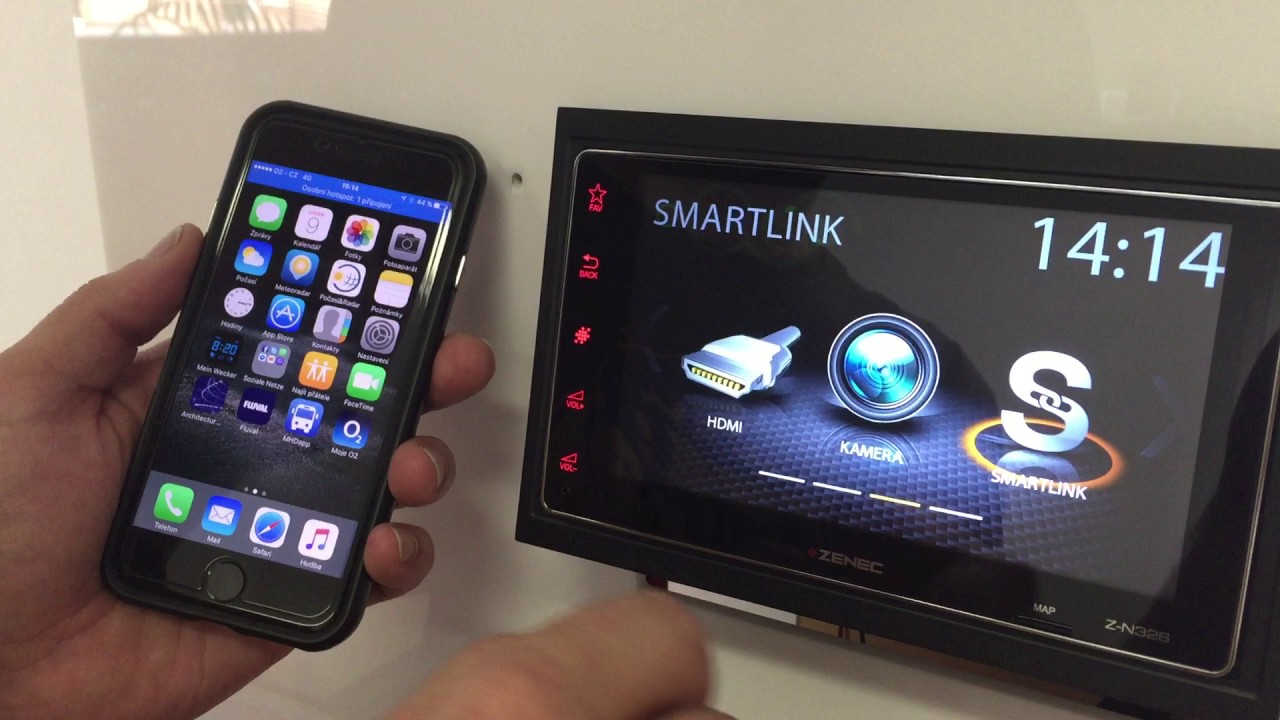 Z-N326 jak připojit telefon s iPhone Apple iOS k Smartlink