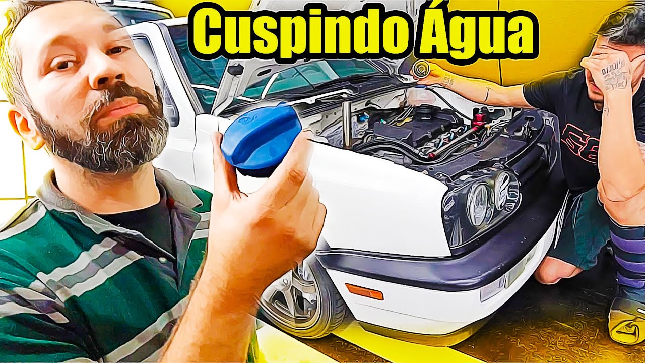 GOLF MK3 VR6 TURBO 4X4 DO @DiegoFaustino68 MISTURANDO ÁGUA NO ÓLEO E CUSPINDO ÁGUA RESERVATÓRIO