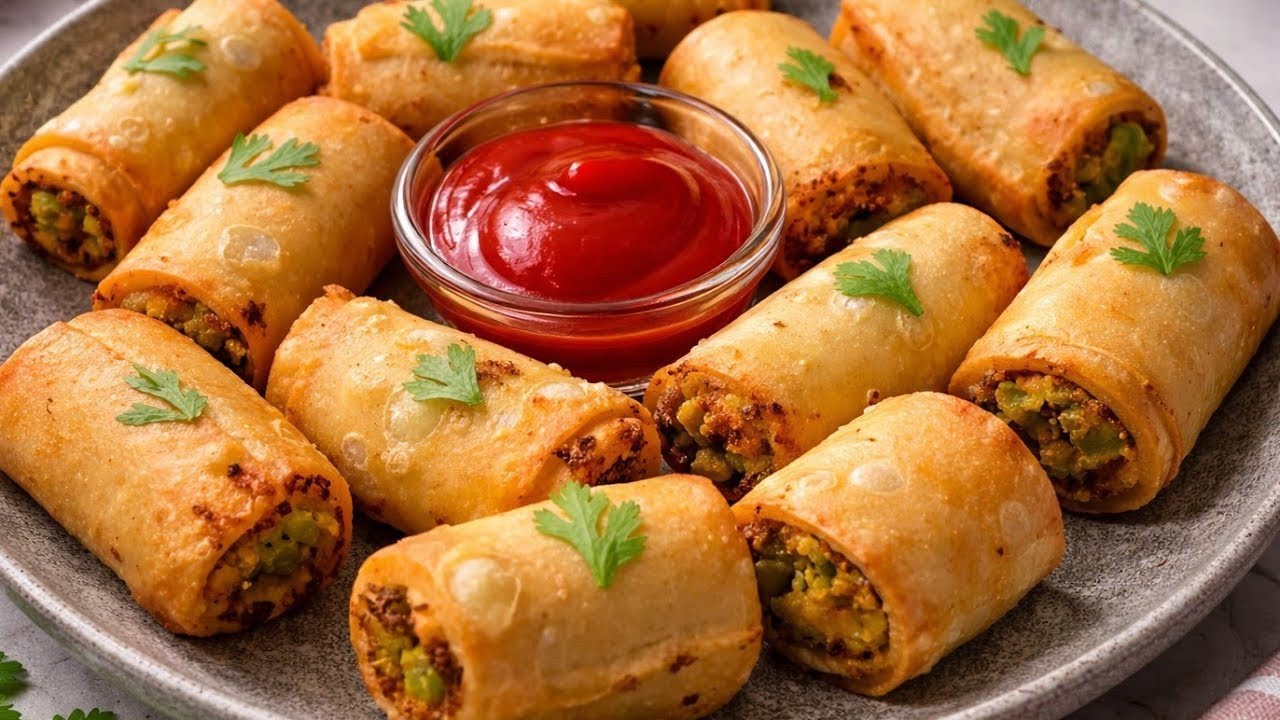 देखकर लगेगा ही नहीं कि ये सिर्फ 10 मिनट में बने हैं | Aloo Matar Roll | Tea Time Snacks | Samosa Rol