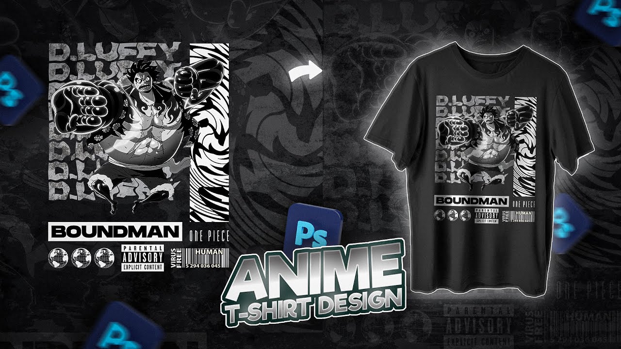 How To Design An Anime T-Shirt in Photoshop 2023 || Anime Streetwear Design