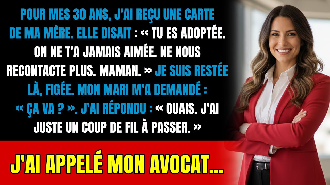 « Tu es adoptée » : Ils pensaient me briser, mais ils ont juste libéré leur pire cauchemar financier