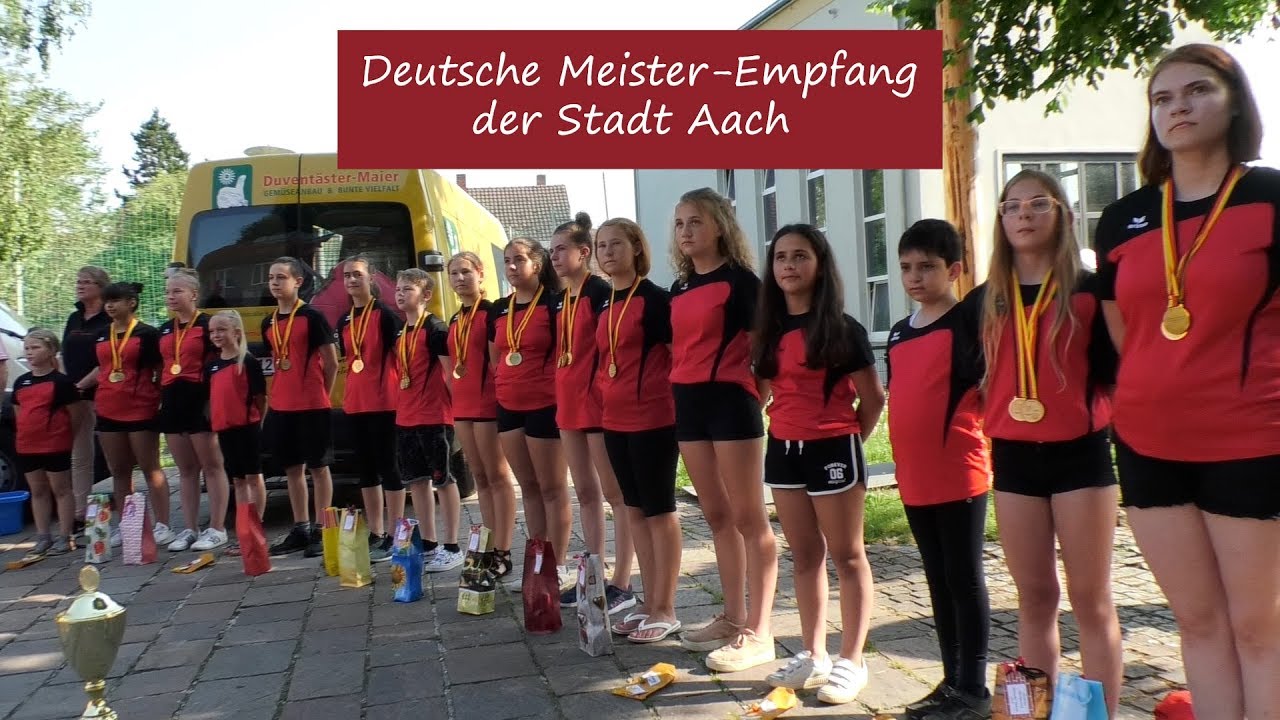 Empfang der deutschen Schüler-Meister des RMSV in Aach
