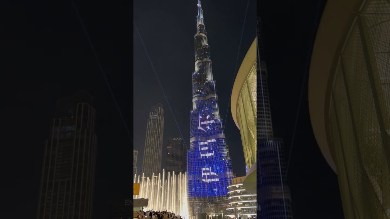 Dubai Skyline, Fountain show 2023. Follow for more Dubai !!