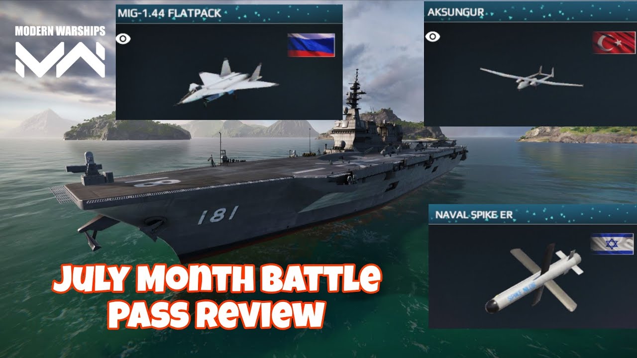 July Month Battle Pass Review #modernwarships #mwcreator #gaming