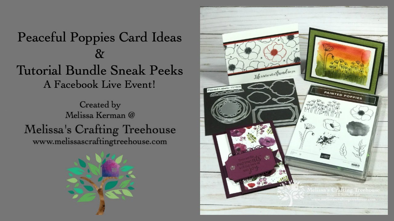 Peaceful Poppies Card Ideas & Tutorial Bundle Sneak Peeks - A Facebook Live Event!